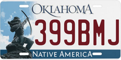 OK license plate 399BMJ