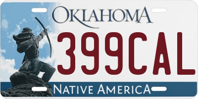 OK license plate 399CAL