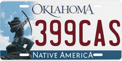 OK license plate 399CAS