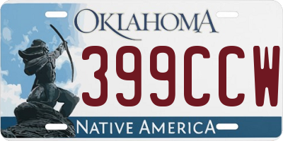 OK license plate 399CCW