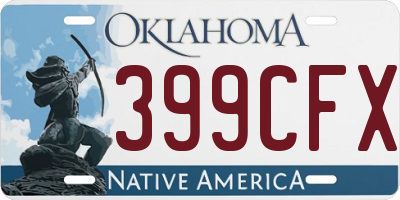 OK license plate 399CFX