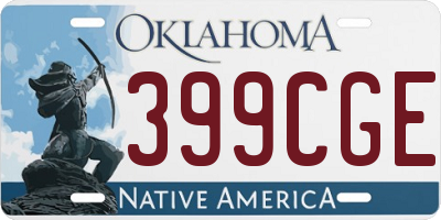 OK license plate 399CGE