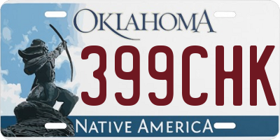 OK license plate 399CHK