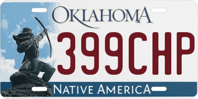 OK license plate 399CHP