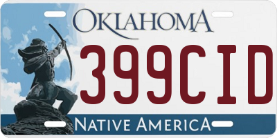 OK license plate 399CID