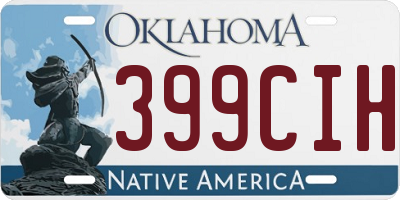 OK license plate 399CIH