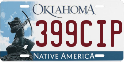 OK license plate 399CIP