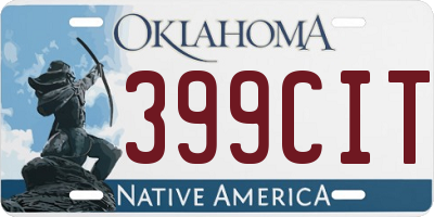 OK license plate 399CIT