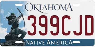 OK license plate 399CJD