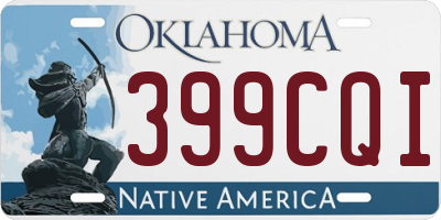OK license plate 399CQI