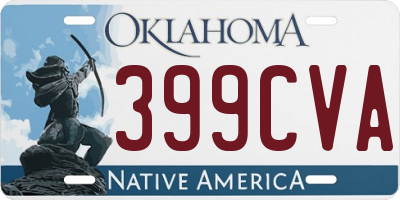 OK license plate 399CVA