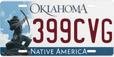 OK license plate 399CVG