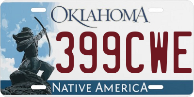 OK license plate 399CWE