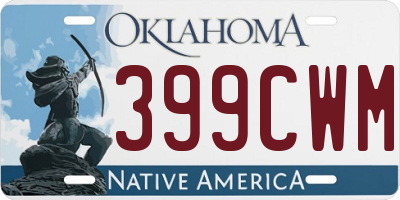 OK license plate 399CWM