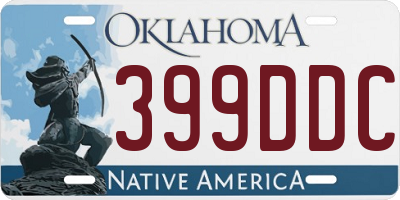 OK license plate 399DDC