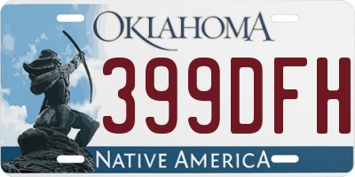 OK license plate 399DFH