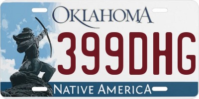 OK license plate 399DHG