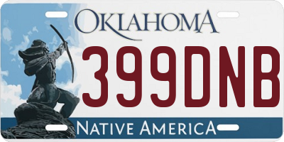 OK license plate 399DNB