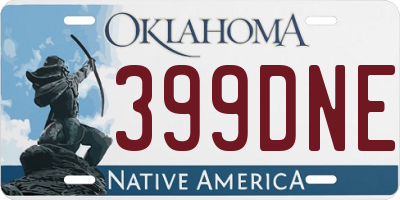 OK license plate 399DNE