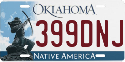 OK license plate 399DNJ