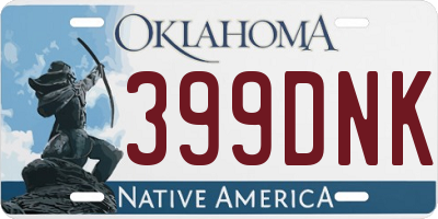 OK license plate 399DNK