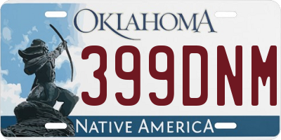 OK license plate 399DNM