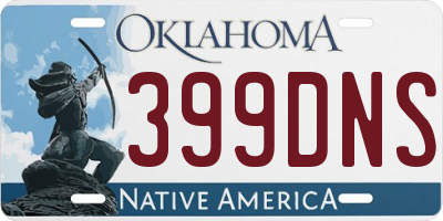 OK license plate 399DNS