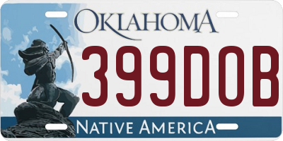 OK license plate 399DOB