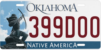 OK license plate 399DOO