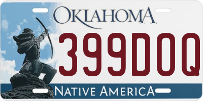 OK license plate 399DOQ