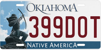 OK license plate 399DOT