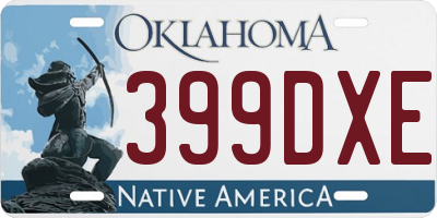 OK license plate 399DXE