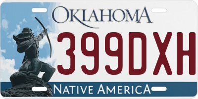 OK license plate 399DXH