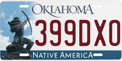OK license plate 399DXO