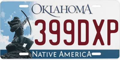 OK license plate 399DXP
