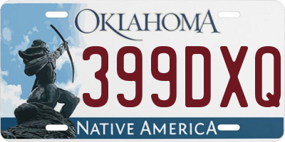OK license plate 399DXQ