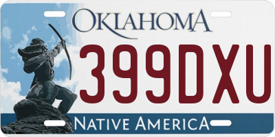 OK license plate 399DXU