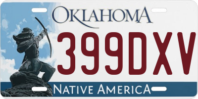 OK license plate 399DXV