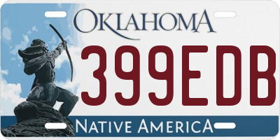 OK license plate 399EDB