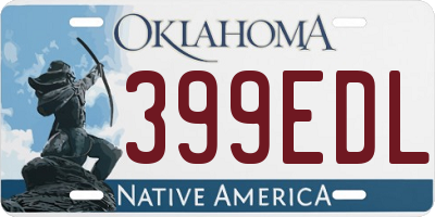 OK license plate 399EDL