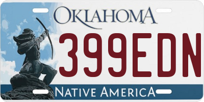 OK license plate 399EDN