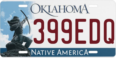 OK license plate 399EDQ