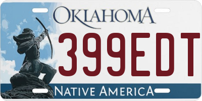 OK license plate 399EDT