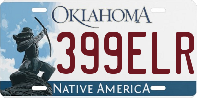 OK license plate 399ELR