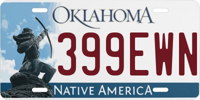 OK license plate 399EWN