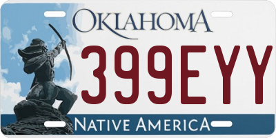 OK license plate 399EYY