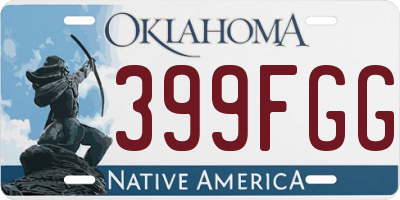 OK license plate 399FGG