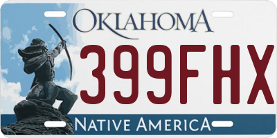 OK license plate 399FHX