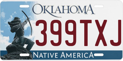 OK license plate 399TXJ