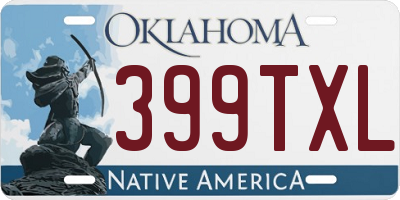 OK license plate 399TXL